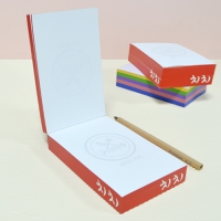 큐브형떡메모_(사각레드) | 큐브 떡메모지 제작