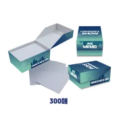 광고 메모지박스 300매 | 일반 떡메모지 제작
